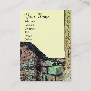 Cartão De Visita ARCHEO/Antiquário,Monograma de Arqueologia,Cream B