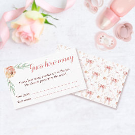 Cartão De Visita Arco Coquette e Florais adivinham quantas cartas