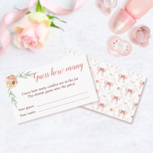 Cartão De Visita Arco Coquette e Florais adivinham quantas cartas