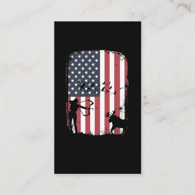 Cartão De Visita Arco Deer Hunting EUA Deer Hunter (Frente)