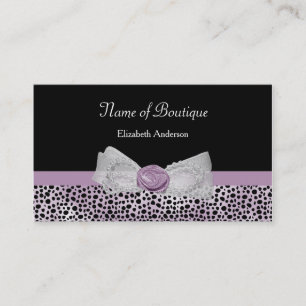 Cartão De Visita Arco feminino do boutique roxo feminino do