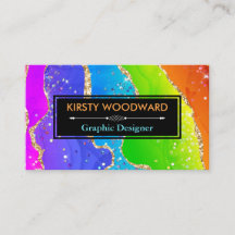 Arco-íris Álcool Tinta e Agitação Dourada Faux Gli