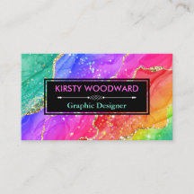 Arco-íris Álcool Tinta e Agitação Dourada Faux Gli