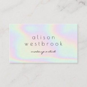 Cartão De Visita Arco-íris de artista holográfico moderno
