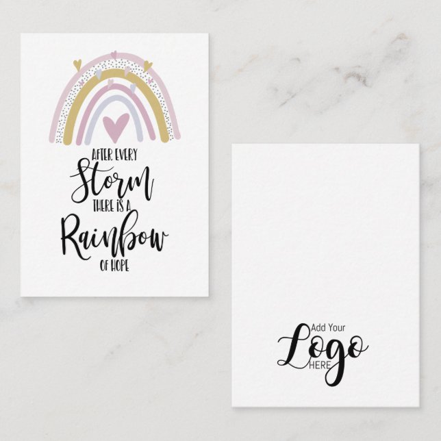Cartão De Visita Arco-íris mantenha-se firme crachá de alfinetes (Frente/Verso)