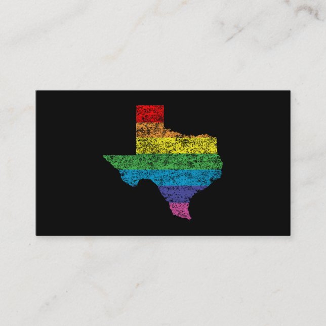 Cartão De Visita arco-íris texas (Frente)