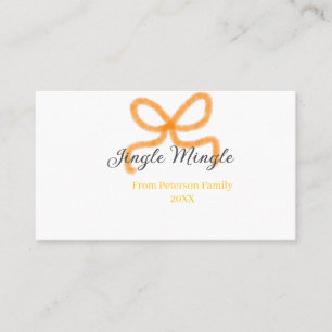 Cartão De Visita Arco laranja jingle mingle retrô boho família namd