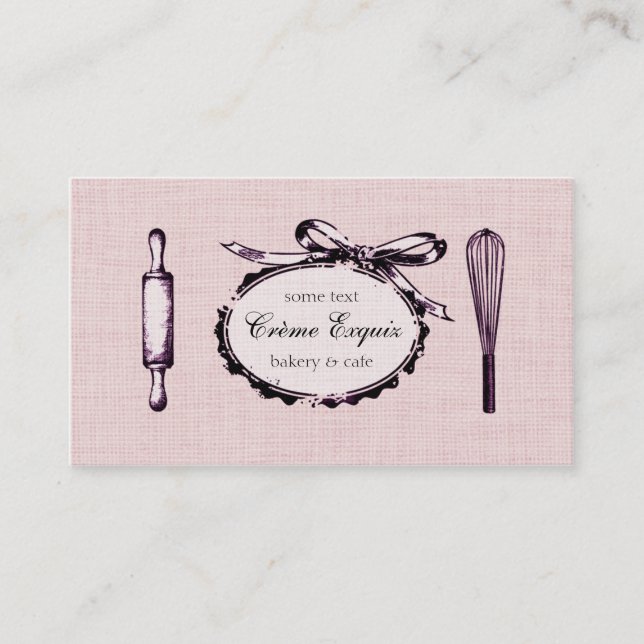 Cartão De Visita arcos chiques do doce do padeiro da padaria do (Frente)