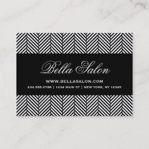 Cartão De Visita Arenque preto e branco