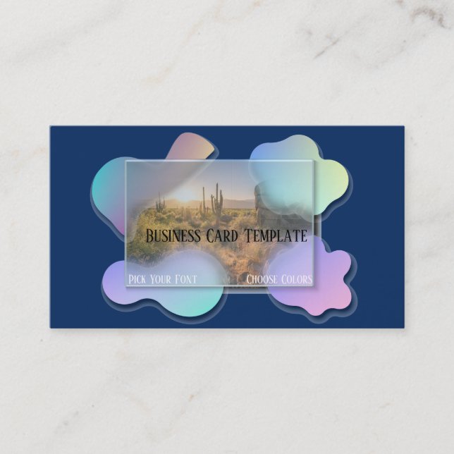 Cartão De Visita Arizona do Deserto do Sunset Cactus (Frente)