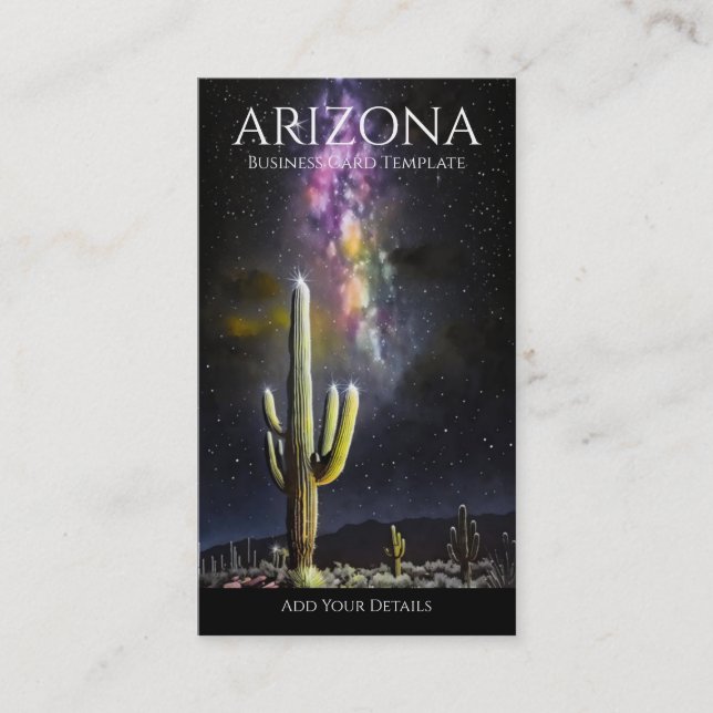 Cartão De Visita Arizona do Sudoeste da Noite (Frente)
