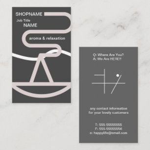 Cartão De Visita Aroma/Massagem/Terapêutica/Cartão de visita de qui