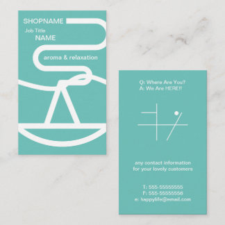 Cartão De Visita Aroma/Massagem/Terapêutica/Cartão de visita de qui