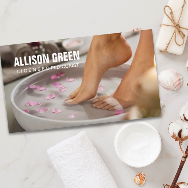 Cartão De Visita Aromaterapia Manicurista Pedicurista Pedicure Salo (Aromatherapy Manicurist Pedicurist Pedicure Salon Business Card)