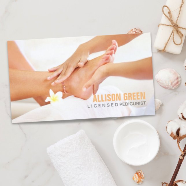 Cartão De Visita Aromaterapia Manicurista Pedicurista Pedicure Salo (Aromatherapy Manicurist Pedicurist Pedicure Salon Business Card)
