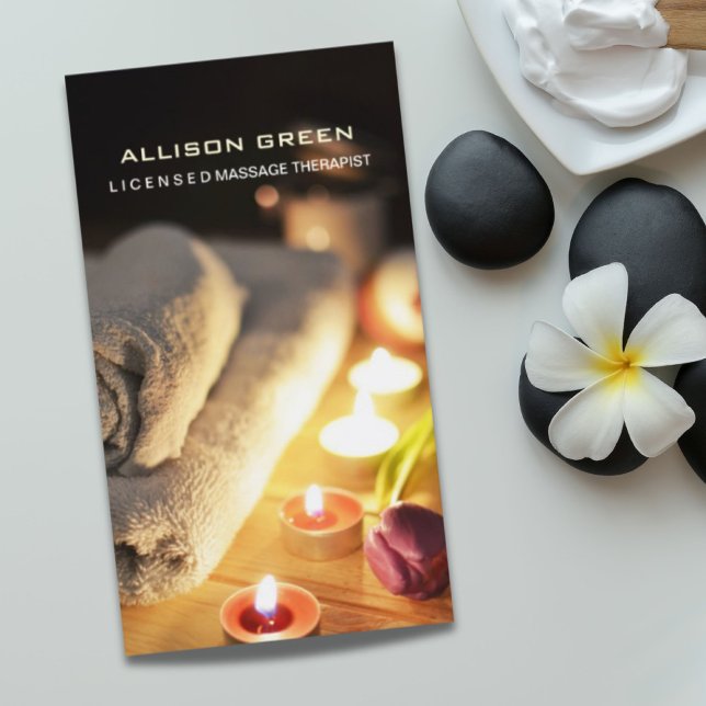 Cartão De Visita AromaTherapia SPA Salon Massage (Aromatherapy SPA Salon Massage therapist Business Card)