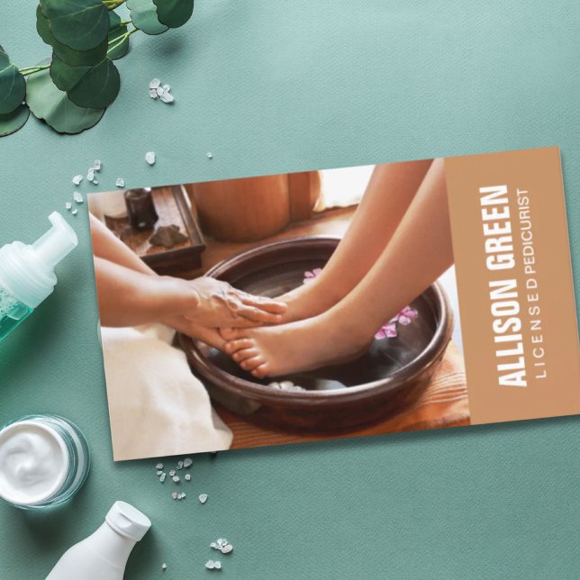 Cartão De Visita Aromatheria Pedicure Manicurista do Salão (Aromatherapy Pedicure Salon manicurist pedicurist Business Card)