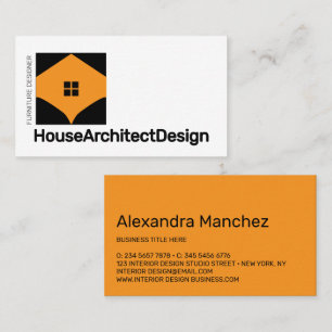 Cartão De Visita Arquiteto de Design de Interiores de Casa Móveis