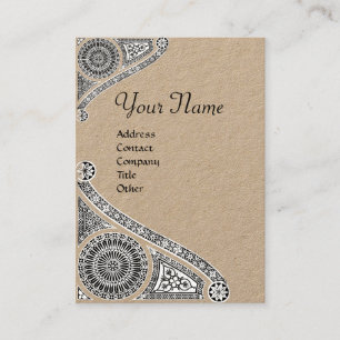 Cartão De Visita ARQUITETO DE RENASCIMENTO MONOGRAMA Black White Kr