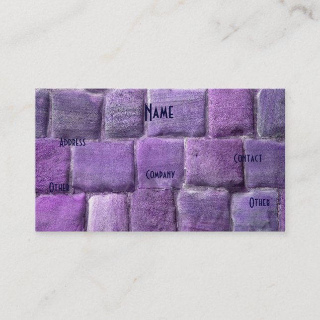 Cartão De Visita Arquiteto de Sandstone Azul Roxo (Frente)