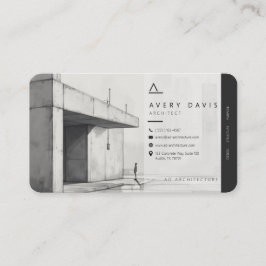 Cartão De Visita Arquiteto Moderno de Concreto Brutalista