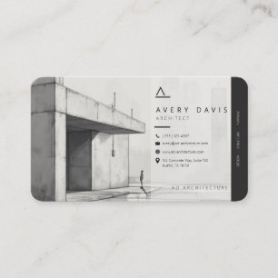 Cartão De Visita Arquiteto Moderno de Concreto Brutalista