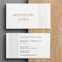 Cartão De Visita Arquiteto profissional elegante designer moderno