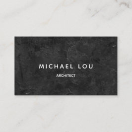 Cartão De Visita Arquiteto profissional preto mínimo moderno