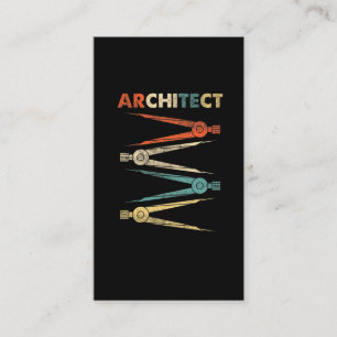 Cartão De Visita Arquiteto retrô de construção de estudantes de arq