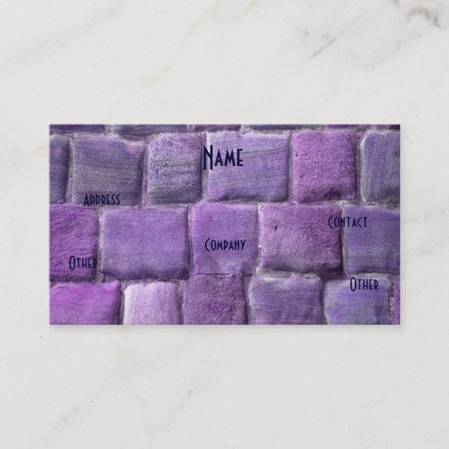 Cartão De Visita Arquiteto Roxo Sandstone I (Frente)