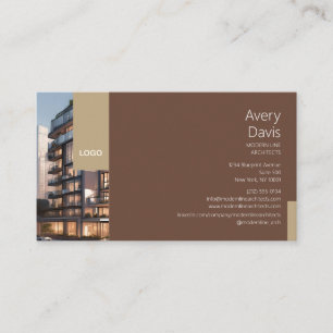 Cartão De Visita Arquitetura contemporânea com criação de fotos e l