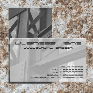 Cartão De Visita Arquitetura de arranha-céus da Vintage Steel Const