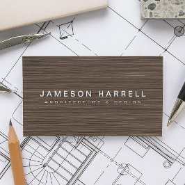 Cartão De Visita Arquitetura de Madeira Moderna Luxe, Designer de M
