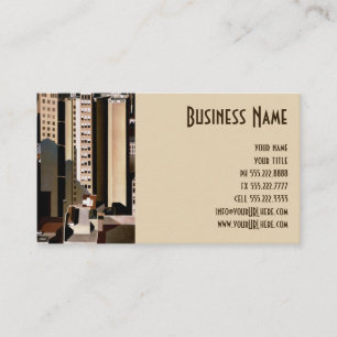 Cartão De Visita Arquitetura Vintage, Arranha-céus por Sheeler, 192
