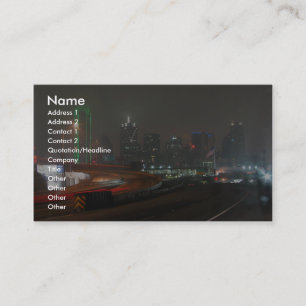 Cartão De Visita Arranha-céus com néon em Dallas do centro em Tex