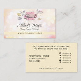 Cartão De Visita Arranjo de vinilo e Design - Empresa cor-de-rosa p