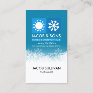 Cartão De Visita Arrefecimento do ar condicionado por ventilação de