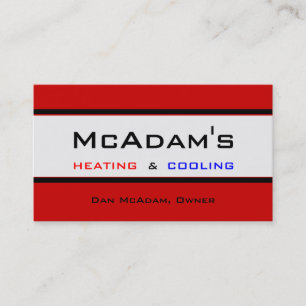 Cartão De Visita Arrefecimento térmico O/C da bomba de calor de HVA