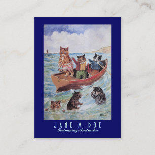 Cartão De Visita Arrendamentos do instrutor/canoa da natação -