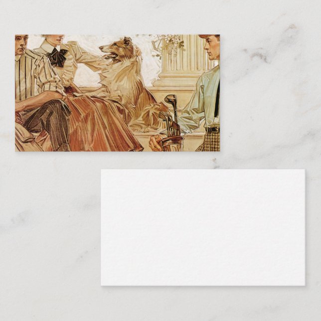 Cartão De Visita Arrow Collar advertisement, 1910 by Leyendecker (Frente/Verso)