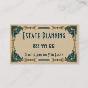 Cartão De Visita Art Deco Verde e profissional Dourado