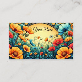 Cartão De Visita Art Nouveau Design