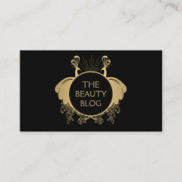Cartão De Visita Art Nouveau Peacocks Logotipo Blogger Beleza