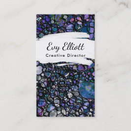 Cartão De Visita Arte abstracta colorida, suja com círculos