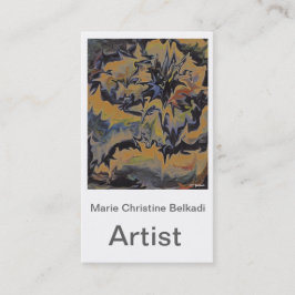 Cartão De Visita Arte abstracta nervosa para artistas profissionais