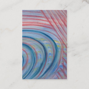 Cartão De Visita Arte abstrata colorida azul vermelho amarelo P43