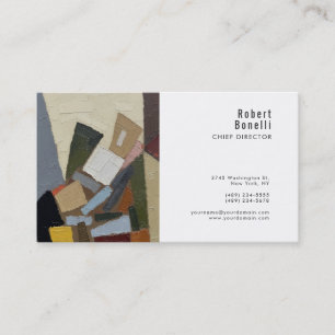 Cartão De Visita Arte abstrata minimalista simples moderna tamanho 