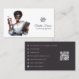 Cartão De Visita Arte Afro-Americana de Arte Dama de Empoderamento