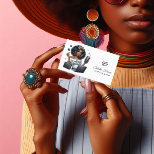 Cartão De Visita Arte Afro-Americana de Arte Dama de Empoderamento