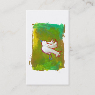 Cartão De Visita Arte branca inspirada esperançosa bonita do